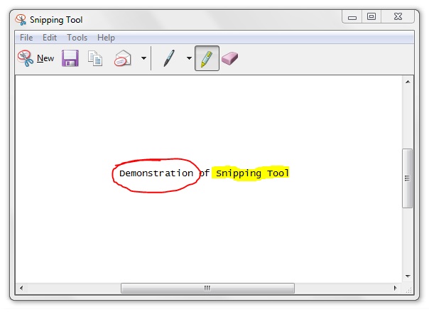 Snipping Tool can Highlight or Write on Screen Shots Easily and Free